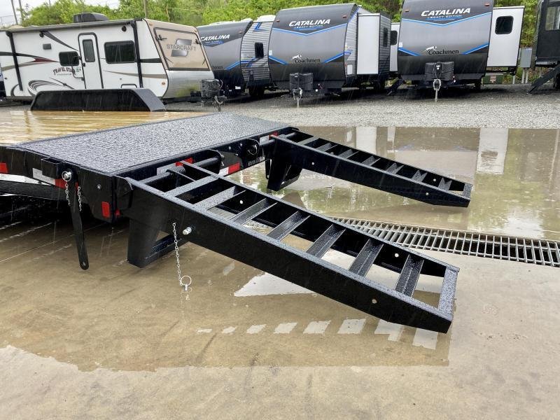 2024 Rice 7x20' Car Hauler Trailer 9990# GVW * CHARCOAL GREY * LED'S * POWDERCOATED * 5" TONGUE AND FRAME * TREADPLATE BEAVERTAIL * DROP LEG JACK * ADJUSTABLE COUPLER - Image 2