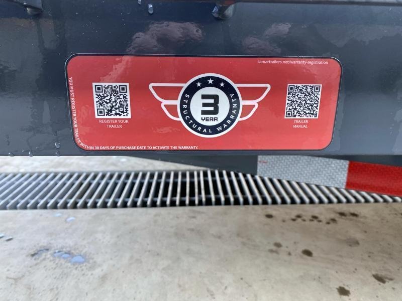 2024 Lamar 7x18' Equipment Trailer 14000# GVW * DELUXE OVERWIDTH RAMPS W/ HEAVY MESH * CHARCOAL POWDERCOAT * RUBRAIL/STAKE POCKETS/PIPE SPOOLS/D-RINGS * REM FENDERS * 12K JACK * CAST COUPLER * SPRING ASSIST * COLD WEATHER HARNESS - Image 11