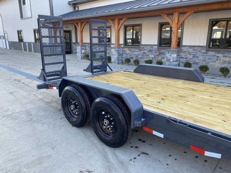 2024 Lamar 7x18' Equipment Trailer 14000# GVW * DELUXE OVERWIDTH RAMPS W/ HEAVY MESH * CHARCOAL POWDERCOAT * RUBRAIL/STAKE POCKETS/PIPE SPOOLS/D-RINGS * REM FENDERS * 12K JACK * CAST COUPLER * SPRING ASSIST * COLD WEATHER HARNESS - Image 7