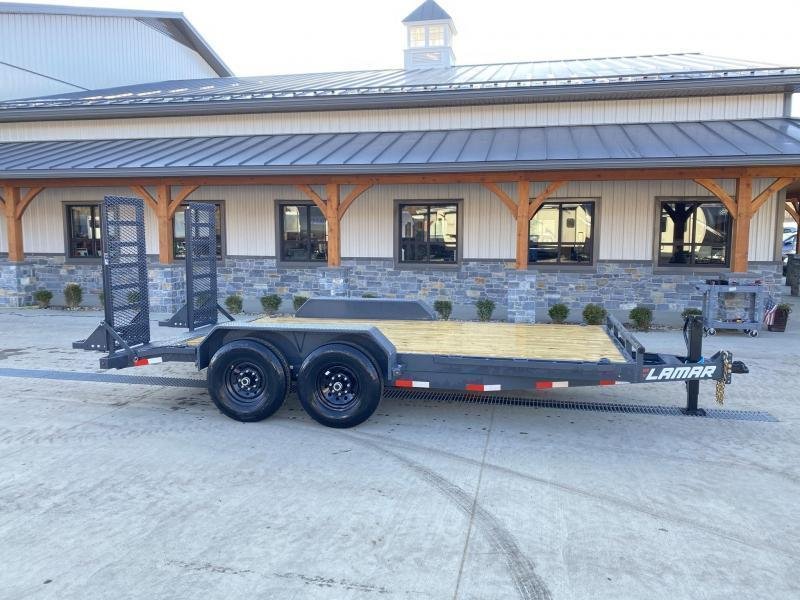 2024 Lamar 7x18' Equipment Trailer 14000# GVW * DELUXE OVERWIDTH RAMPS W/ HEAVY MESH * CHARCOAL POWDERCOAT * RUBRAIL/STAKE POCKETS/PIPE SPOOLS/D-RINGS * REM FENDERS * 12K JACK * CAST COUPLER * SPRING ASSIST * COLD WEATHER HARNESS - Image 29