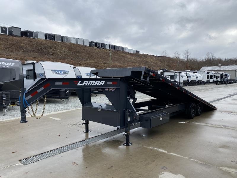High-Performance 2024 Lamar 102x24' Deckover Power Tilt Trailer – 14000# GVW, Scissor Hoist, Spare Tire, and More - Image 21