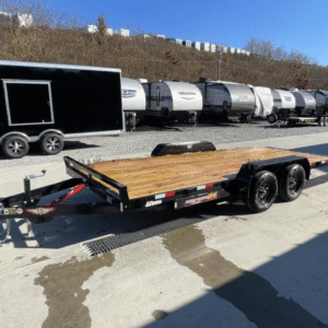 2024 H&H 7x18' Tilt Car Hauler Trailer 7000# GVW * FULL WIDTH LOADING * 5" FRAME * DROP JACK * INTEGRATED TAIL LIGHTS * CHANNEL C/M
