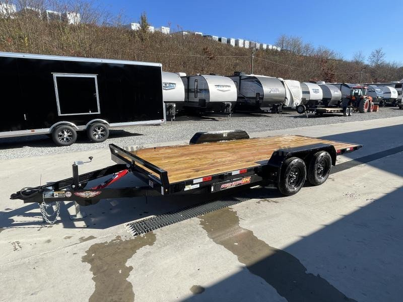 2024 H&H 7x18' Tilt Car Hauler Trailer 7000# GVW * FULL WIDTH LOADING * 5" FRAME * DROP JACK * INTEGRATED TAIL LIGHTS * CHANNEL C/M
