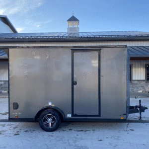 2024 Xtreme Cargo 7x12' Enclosed Cargo Trailer – 2990# GVW, Silver Blackout, 7' Height, and UTV Package