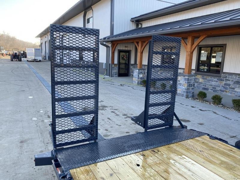 2024 Lamar 7x18' Equipment Trailer 14000# GVW * DELUXE OVERWIDTH RAMPS W/ HEAVY MESH * CHARCOAL POWDERCOAT * RUBRAIL/STAKE POCKETS/PIPE SPOOLS/D-RINGS * REM FENDERS * 12K JACK * CAST COUPLER * SPRING ASSIST * COLD WEATHER HARNESS - Image 25