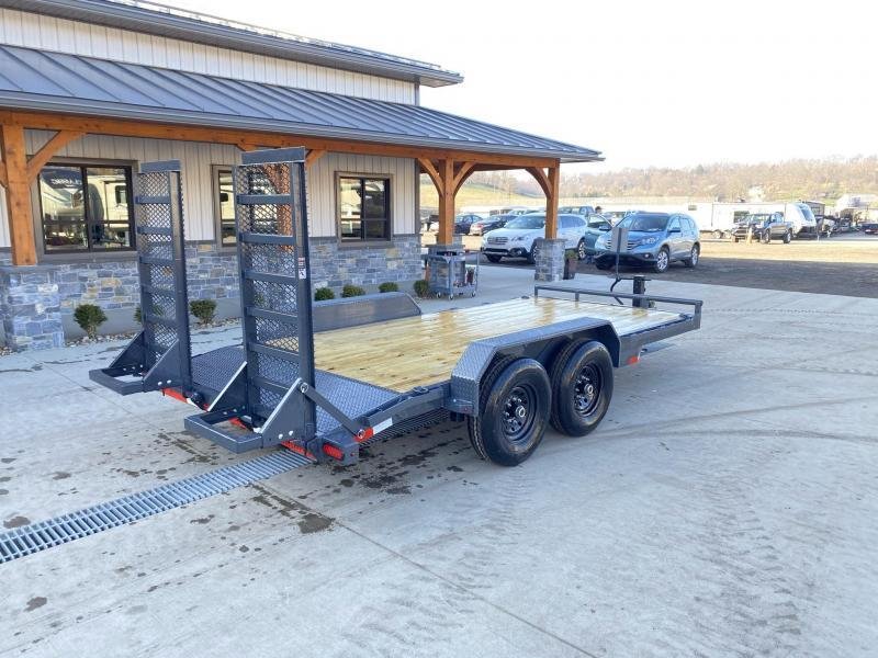 2024 Lamar 7x18' Equipment Trailer 14000# GVW * DELUXE OVERWIDTH RAMPS W/ HEAVY MESH * CHARCOAL POWDERCOAT * RUBRAIL/STAKE POCKETS/PIPE SPOOLS/D-RINGS * REM FENDERS * 12K JACK * CAST COUPLER * SPRING ASSIST * COLD WEATHER HARNESS - Image 23