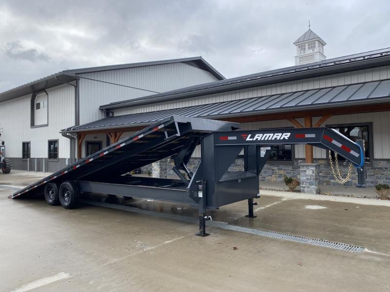 High-Performance 2024 Lamar 102x24' Deckover Power Tilt Trailer – 14000# GVW, Scissor Hoist, Spare Tire, and More - Image 24