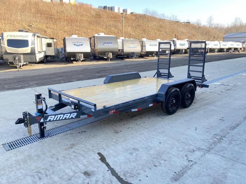 2024 Lamar 7x18' Equipment Trailer 14000# GVW * DELUXE OVERWIDTH RAMPS W/ HEAVY MESH * CHARCOAL POWDERCOAT * RUBRAIL/STAKE POCKETS/PIPE SPOOLS/D-RINGS * REM FENDERS * 12K JACK * CAST COUPLER * SPRING ASSIST * COLD WEATHER HARNESS - Image 22