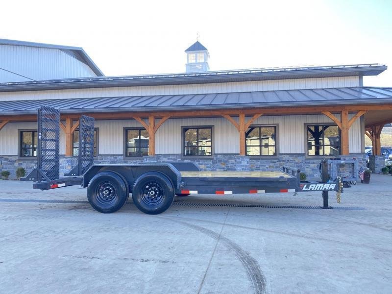2024 Lamar 7x18' Equipment Trailer 14000# GVW * DELUXE OVERWIDTH RAMPS W/ HEAVY MESH * CHARCOAL POWDERCOAT * RUBRAIL/STAKE POCKETS/PIPE SPOOLS/D-RINGS * REM FENDERS * 12K JACK * CAST COUPLER * SPRING ASSIST * COLD WEATHER HARNESS - Image 27