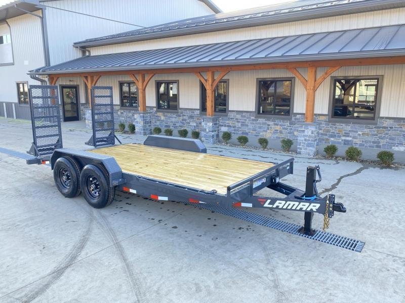2024 Lamar 7x18' Equipment Trailer 14000# GVW * DELUXE OVERWIDTH RAMPS W/ HEAVY MESH * CHARCOAL POWDERCOAT * RUBRAIL/STAKE POCKETS/PIPE SPOOLS/D-RINGS * REM FENDERS * 12K JACK * CAST COUPLER * SPRING ASSIST * COLD WEATHER HARNESS - Image 6