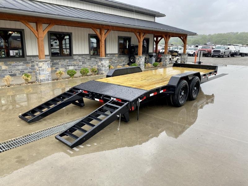 2024 Rice 7x20' Car Hauler Trailer 9990# GVW * CHARCOAL GREY * LED'S * POWDERCOATED * 5" TONGUE AND FRAME * TREADPLATE BEAVERTAIL * DROP LEG JACK * ADJUSTABLE COUPLER - Image 3