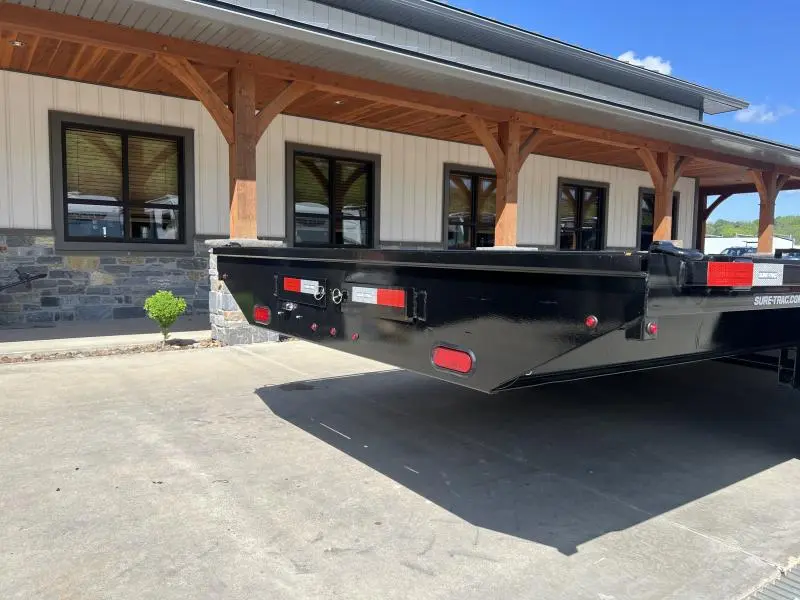 2024 Sure-Trac 102x22 Flatbed Deckover Trailer 15000# GVW * 8' SLIDE IN RAMPS * 10" I-BEAM MAINFRAME * CHANNEL SIDE RAIL * RUBRAIL/STAKE POCKETS/D-RINGS * ADJUSTABLE COUPLER * 12K DROP LEG JACK * LED'S - Image 5