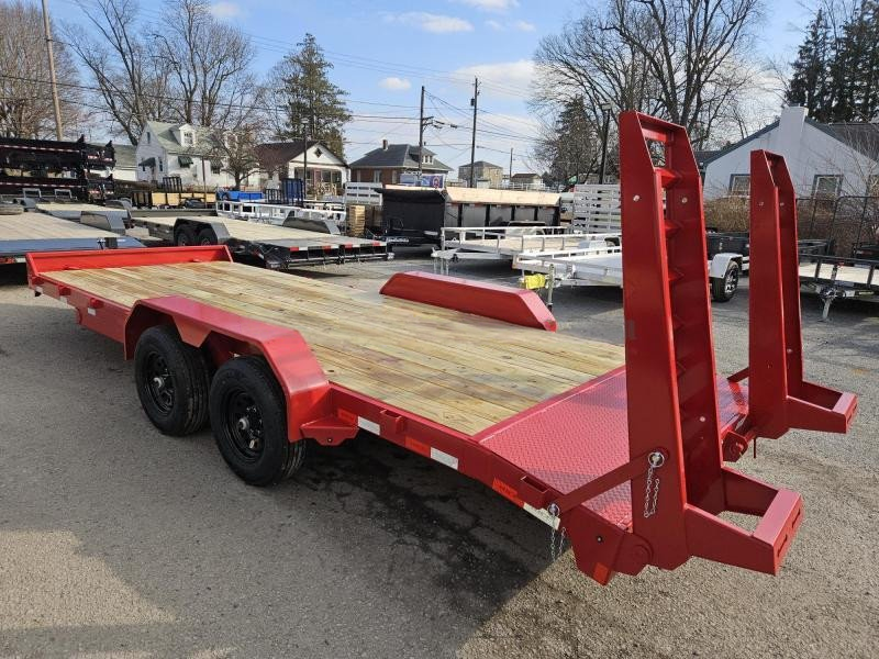 2024 Rice 7x16' Equipment Lowboy Trailer 9990# GVW * STAND UP RAMPS * TOOLBOX * LED'S * RED POWDERCOAT * TREADPLATE BEAVERTAIL * DROP LEG JACK * ADJUSTABLE COUPLER - Image 5
