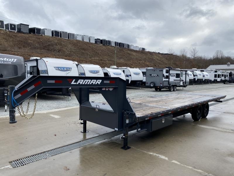 High-Performance 2024 Lamar 102x24' Deckover Power Tilt Trailer – 14000# GVW, Scissor Hoist, Spare Tire, and More - Image 11