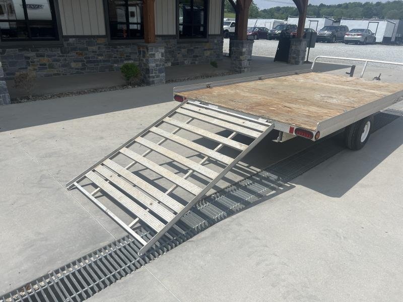 USED Triton 7x12 Aluminum Deckover 3-Place ATV Trailer 2995 GVW