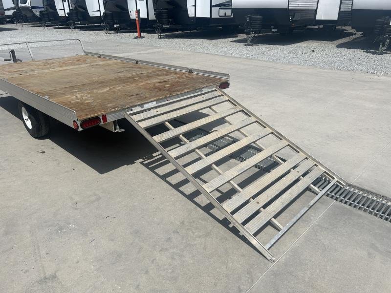 USED Triton 7x12 Aluminum Deckover 3-Place ATV Trailer 2995 GVW - Image 2
