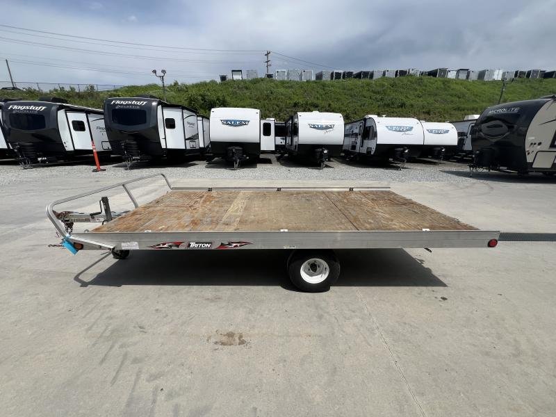USED Triton 7x12 Aluminum Deckover 3-Place ATV Trailer 2995 GVW - Image 6
