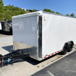 2024 Cargo Mate 6.5x10' Enclosed Cargo Trailer – 2990# GVW, White Blackout, UTV Package