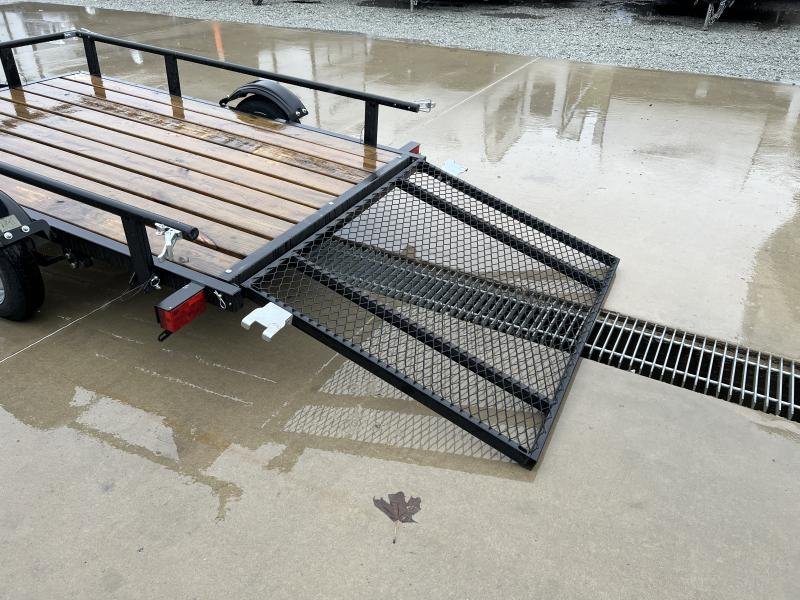 USED 2022 Karavan 5x8' Single Axle Utility Landscape Trailer – 2000# GVW, Pipe Top, Fold-Down Sides - Image 3