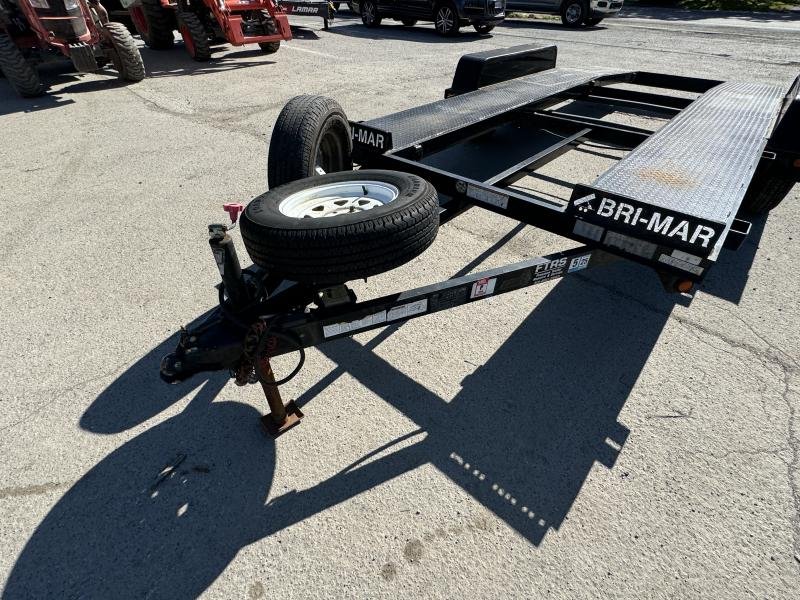 USED Bri-Mar 7x16' Open Center Car Hauler Trailer – 7000# GVW, Perfect for Vehicles and Equipment - Image 2