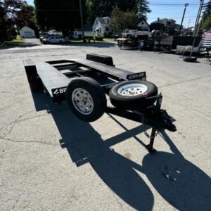 USED Bri-Mar 7x16' Open Center Car Hauler Trailer – 7000# GVW, Perfect for Vehicles and Equipment