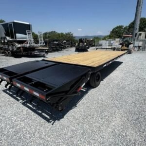 2024 Lamar 79x12' Single Axle Scissor Hauler Gravity Tilt Equipment Trailer – 7000# GVW, Steel Floor, Torsion Axle