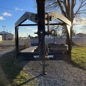 Reliable Used Quality 32' Gooseneck Car Hauler Trailer – 14000# GVW, Steel Deck, Slide-In Ramps, & D-Rings