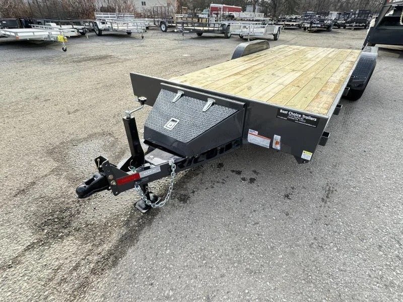 Used 16' Car Hauler Trailer – 7000# GVW, Toolbox, Ramps, and Spare Tire