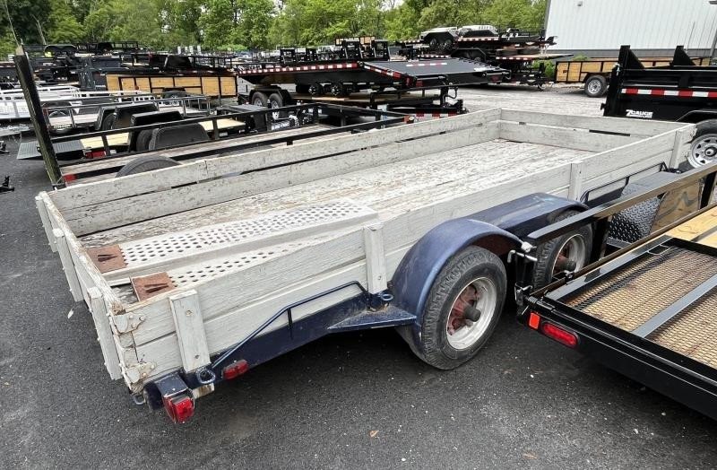 Used 16' Car Hauler Trailer – 7000# GVW, Toolbox, Ramps, Spare Tire - Image 3
