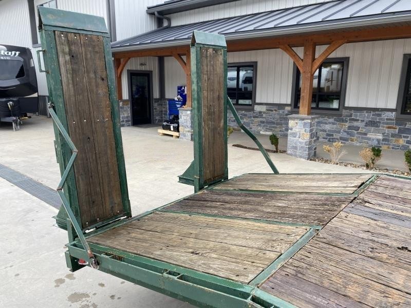 USED 1998 Hudson 102x23' Heavy Duty Air Brake Deckover Trailer – 25,700# GVW, I-Beam Construction, Stand-Up Ramps, and More