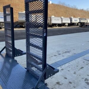 USED 2022 AMO 7x18' Equipment Trailer – 9990# GVW, Stand-Up Ramps, Beavertail, Removable Fenders, and More
