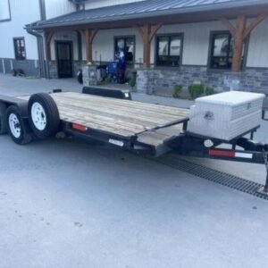 USED 2022 Karavan 5x8' Single Axle Utility Landscape Trailer – 2000# GVW, Pipe Top, Fold-Down Sides