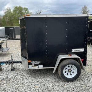 USED Haulmark 4x6' Enclosed Cargo Trailer – 2990# GVW, Ramp Door