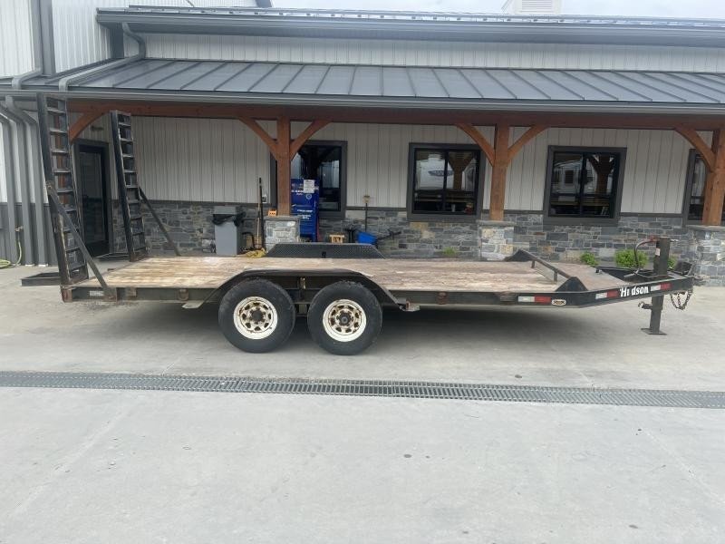 USED Hudson 7x16' Equipment Trailer – 9950# GVW, Toolbox, 12K Jack, Stand-Up Ramps - Image 14
