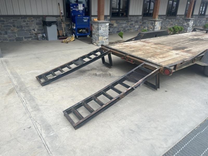 USED Hudson 7x16' Equipment Trailer – 9950# GVW, Toolbox, 12K Jack, Stand-Up Ramps - Image 6