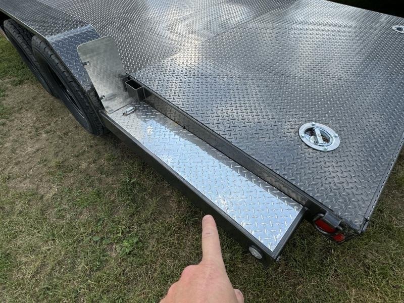 2024 MAXXD 7x18' N5X Steel Deck Car Hauler Trailer 7000# GVW * METALLIC GREY * WINCH PLATE * SLIPPER SPRINGS * 16" O.C CROSSMEMBERS/3" CHANNEL * 10GA STEEL FLOOR * RUNNING BOARDS * 5" TONGUE/FRAME * ADJUSTABLE COUPLER * DROP LEG JACK - Image 9