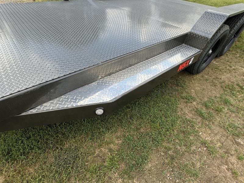 2024 MAXXD 7x18' N5X Steel Deck Car Hauler Trailer 7000# GVW * METALLIC GREY * WINCH PLATE * SLIPPER SPRINGS * 16" O.C CROSSMEMBERS/3" CHANNEL * 10GA STEEL FLOOR * RUNNING BOARDS * 5" TONGUE/FRAME * ADJUSTABLE COUPLER * DROP LEG JACK - Image 5