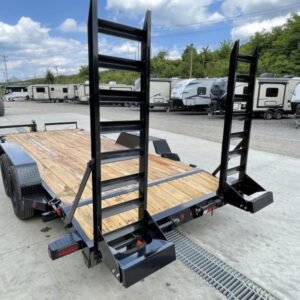 2024 MAXXD 7x18' N5X Steel Deck Car Hauler Trailer 7000# GVW * METALLIC GREY * WINCH PLATE * SLIPPER SPRINGS * 16" O.C CROSSMEMBERS/3" CHANNEL * 10GA STEEL FLOOR * RUNNING BOARDS * 5" TONGUE/FRAME * ADJUSTABLE COUPLER * DROP LEG JACK