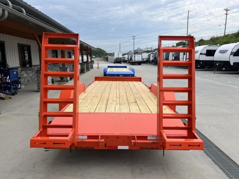 2024 Rice 7x18' Equipment Lowboy Trailer 14000# GVW * ORANGE POWDERCOAT * STAND UP WEDGE RAMPS * TOOLBOX * LED'S * 6" TONGUE AND FRAME * TREADPLATE BEAVERTAIL * DROP LEG JACK * ADJUSTABLE COUPLER - Image 8