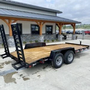 2024 AMO 7x16' Equipment Trailer – 9990# GVW, Stand-Up Ramps, Beavertail, Removable Fenders, and More