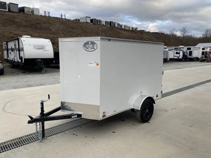 2024 Cargo Mate 5x8' Enclosed Cargo Trailer – Barn Door, V-Nose, and Extra Height