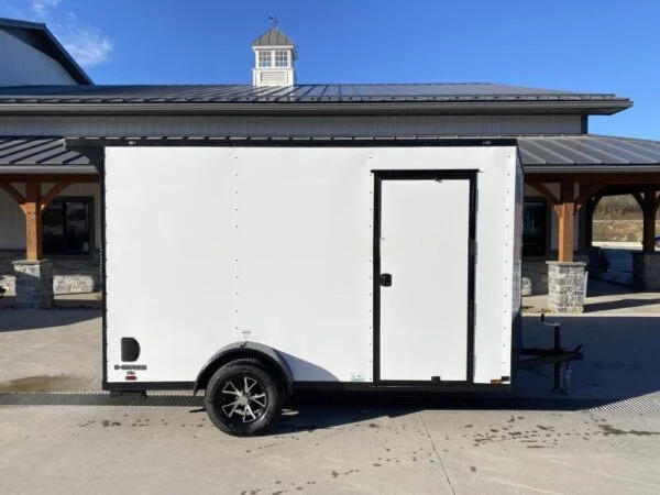 2024 Cargo Mate 6.5x10' Enclosed Cargo Trailer – 2990# GVW, White Blackout, UTV Package - Image 4