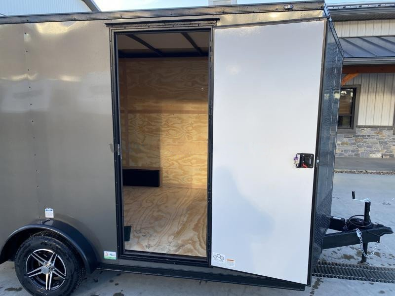 2024 Cargo Mate 7.5x12' Enclosed Cargo Trailer – 2990# GVW, Electric Brakes, Charcoal Blackout - Image 13