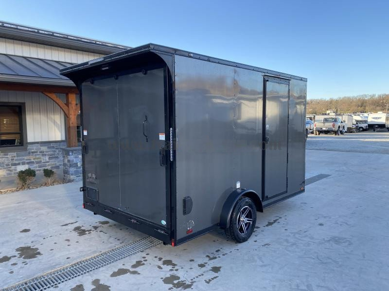 2024 Cargo Mate 7.5x12' Enclosed Cargo Trailer – 2990# GVW, Electric Brakes, Charcoal Blackout - Image 4