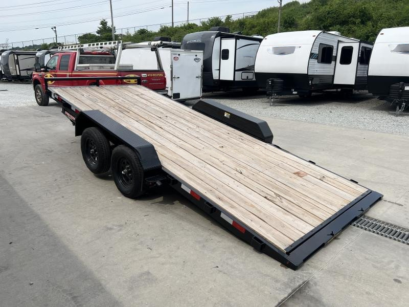 2024 H&H 7x18' Power Tilt Car Hauler Trailer 7000# GVW * POWER TILT * D/S TOOLBOX * 6" FRAME * DROP JACK * INTEGRATED TAIL LIGHTS * CHANNEL C/M