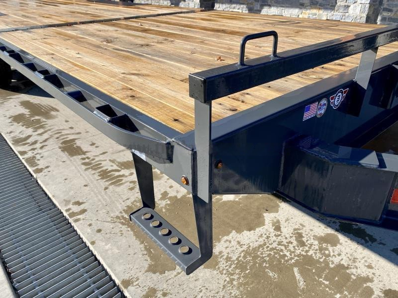 2024 Lamar 102x24' Flatbed Deckover Trailer 14000# GVW * 8' SLIDE IN RAMPS * CHARCOAL * TOOL TRAY * HD CAST COUPLER * I-BEAM FRAME * 16" O.C. C/M * RUBRAIL/STAKE POCKETS/PIPE SPOOLS * CHANNEL SIDE RAIL * 12K JACK - Image 16