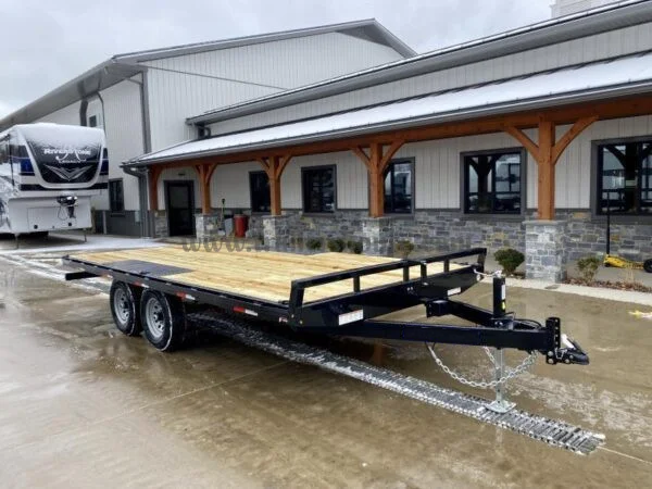 2023 Sure-Trac 102x16 Flatbed Deckover Trailer 9900# GVW * 8' SLIDE IN PUNCH PLATE RAMPS * TUBE SIDE RAIL + CROSSMEMBERS * RUBRAIL/STAKE POCKETS/D-RINGS * SPARE MOUNT * ADJUSTABLE COUPLER * DROP LEG JACK - Image 10