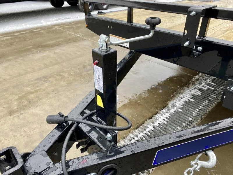 2023 Sure-Trac 102x16 Flatbed Deckover Trailer 9900# GVW * 8' SLIDE IN PUNCH PLATE RAMPS * TUBE SIDE RAIL + CROSSMEMBERS * RUBRAIL/STAKE POCKETS/D-RINGS * SPARE MOUNT * ADJUSTABLE COUPLER * DROP LEG JACK - Image 5